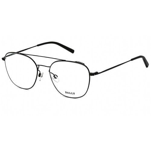 Men's Eyeglasses - Shiny Black Aviator Metal Frame Clear Lens / BY5005-D 001 - Bally - Modalova