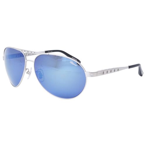 Women's Sunglasses - Silver Metal Frame Blue Lens / SCHB01M-S80P-64-14-135 - Chopard - Modalova