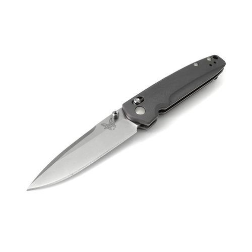 Folding Knife - Valet Axis Lock Plain Edge Steel Blade Grey G10 Handle / 485 - Benchmade - Modalova