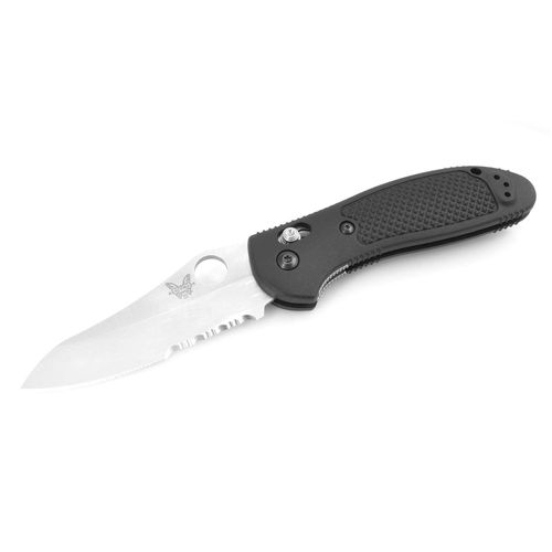 Folding Knife - Griptilian Sheepsfoot Serrated Blade Black Handle / 550S-S30V - Benchmade - Modalova