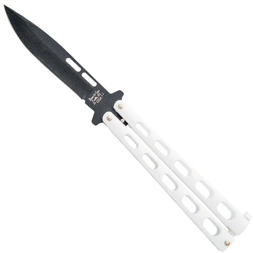 Knife - Carbon Steel Blade White Zinc Handle Butterfly, 5 inch / BS115W - Bear & Son - Modalova