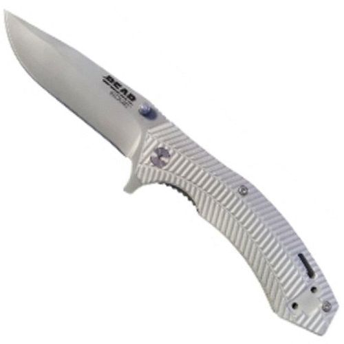 Knife - Aluminum Sideliner Handle with Trigger 440 Steel Blade / BS61105 - Bear & Son - Modalova