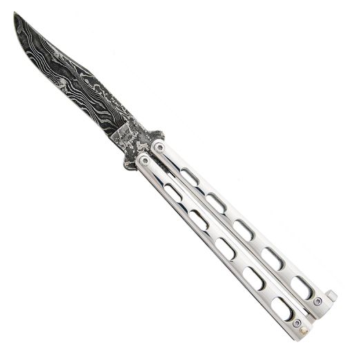 Knife - Stainless Steel Handle with Slot Cutouts Butterfly, 5 inch / BSSS14D - Bear & Son - Modalova