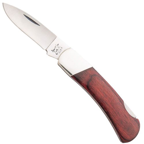 Knife - Rosewood Handle Steel Blade Executive Lockback, 3 inch / BS224R - Bear & Son - Modalova