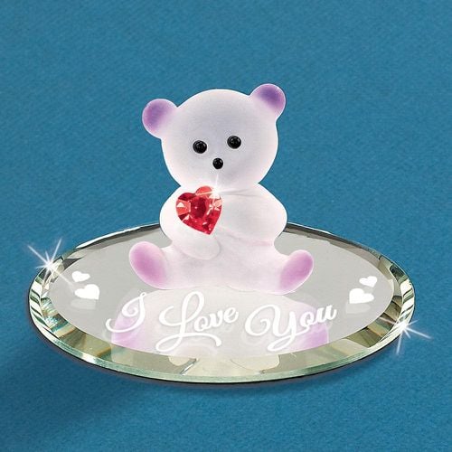Bear W/Crystal Heart, I-L-U Glass Figurine - Jewelry - Modalova