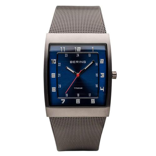 Classic Men's Grey Steel Mesh Bracelet Watch - Bering - Modalova