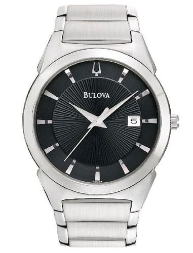 B149 Men's Quartz Black Dial Stainless Steel Watch - Bulova - Modalova
