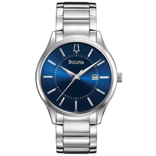B181 Men's Blue Dial Stainless Steel Bracelet Quartz Watch - Bulova - Modalova