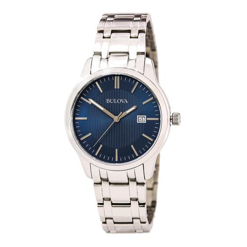 B222 Men's Classic Quartz Blue Dial Stainless Steel Bracelet Watch - Bulova - Modalova