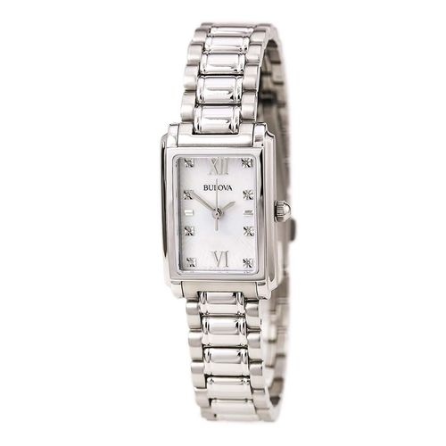 P157 Women's Diamond White MOP Dial Stainless Steel Bracelet Watch - Bulova - Modalova