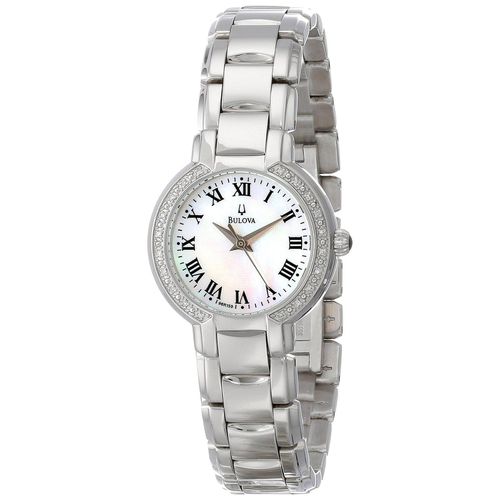 R159 Women's MOP Dial Stainless Steel Diamond Watch - Bulova - Modalova