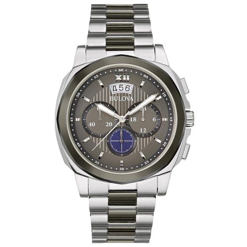 B233 Men's Classic Grey Dial Two Tone Steel Chronograph Watch - Bulova - Modalova