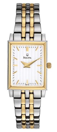L146 Women's Classic Two Tone White Dial Watch - Bulova - Modalova