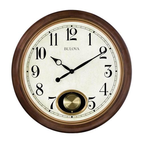 Decorative Wall Clock - Jefferson Beige Dial Slow-Swing Pendulum Wall/ C4868 - Bulova - Modalova