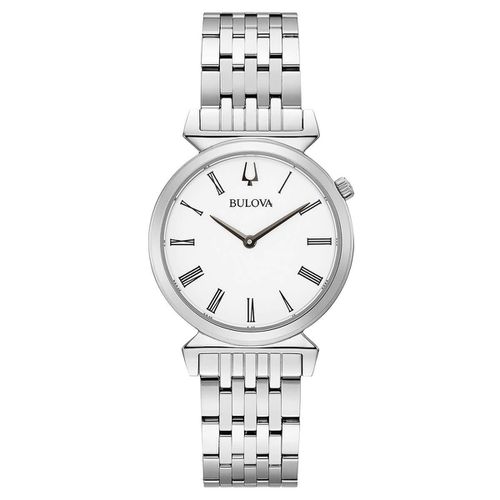 Women's Quartz Watch - Regatta White Dial Stainless Steel Bracelet / 96L275 - Bulova - Modalova
