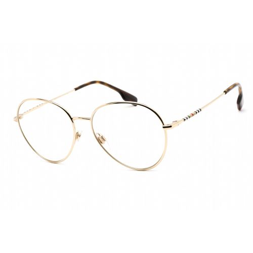 Unisex Eyeglasses - Clear Lens Light Gold Metal Round Frame / 0BE1366 1340 - BURBERRY - Modalova