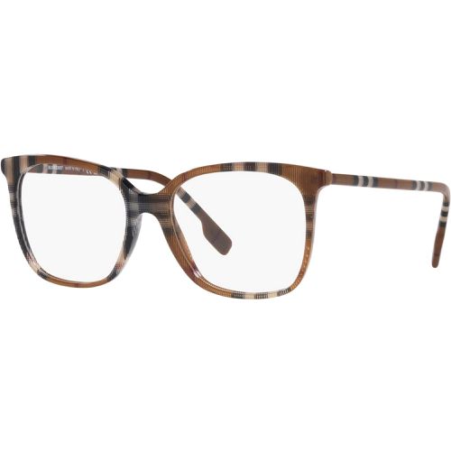 Women's Eyeglasses - Check Brown Plastic Square Frame Demo Lens / 2367 3966 - BURBERRY - Modalova