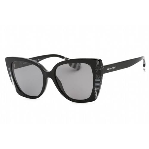 Women's Sunglasses - Black Cat Eye Acetate Frame Grey Lens / 0BE4393 405181 - BURBERRY - Modalova