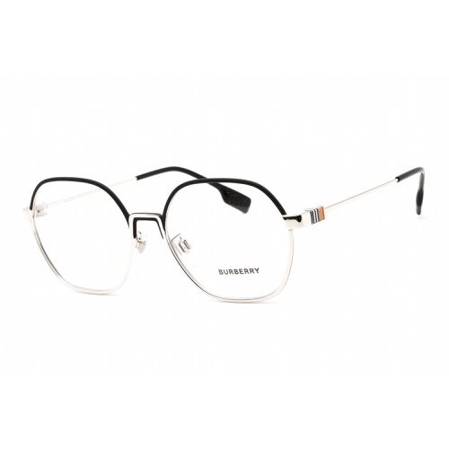 Men's Eyeglasses - Full Rim Hexagon Black/Silver Metal Frame / 0BE1379D 1005 - BURBERRY - Modalova