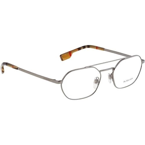Men's Eyeglasses - Gunmetal Metal Geometric Frame / 0BE1351 1003 - BURBERRY - Modalova