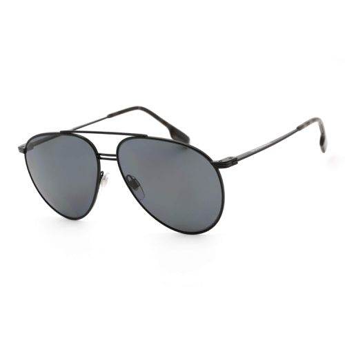 Men's Sunglasses - Black Full Rim Aviator Frame Grey Lens / BE3108 100181 - BURBERRY - Modalova