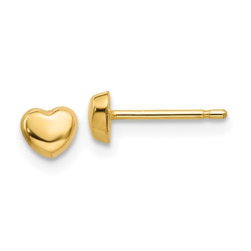 K Polished Heart Post Earrings - Jewelry - Modalova