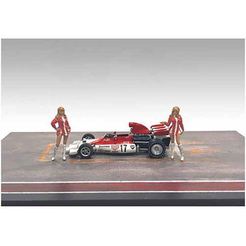 Figures Set 6 - Race Day Two Diecast Metal for 1/43 Scale Models - American Diorama - Modalova