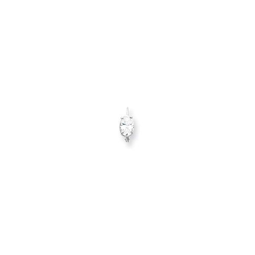 K White Gold 7x5mm Oval Leverback Mounting - Jewelry - Modalova