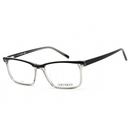 Men's - Black Gray Rectangular Full Rim Eyeglasses Acetate Ad / 119 0EDM 00 - Adensco - Modalova