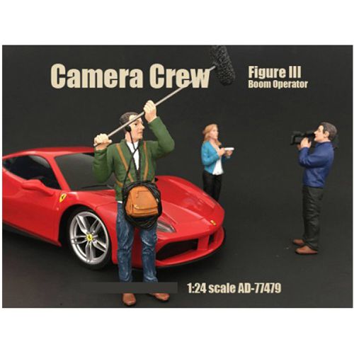 Figure III - Camera Crew Boom Operator For 1:24 Models, 3.25 inch - American Diorama - Modalova