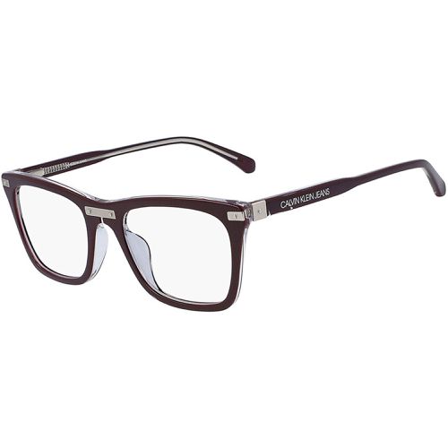 Women's Eyeglasses - Plum and Crystal Square Frame / CKJ20515 504 - Calvin Klein Jeans - Modalova