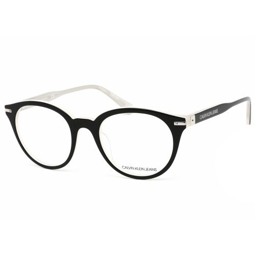 Unisex Eyeglasses - Black/Milky White Round Frame / CKJ20513 073 - Calvin Klein Jeans - Modalova