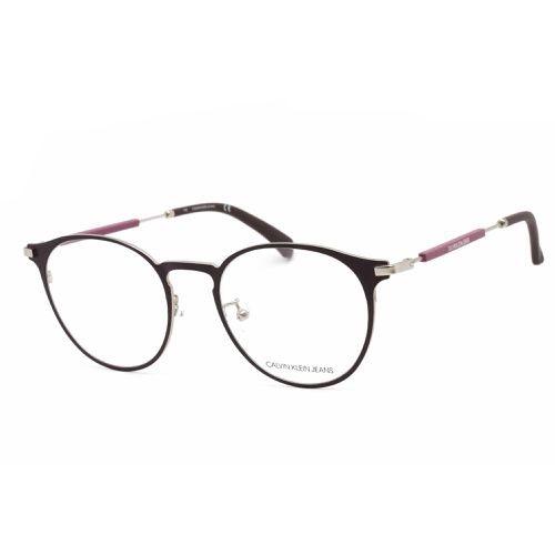 Unisex Eyeglasses - Plum Round Frame Clear Lens / CKJ19105A 502 - Calvin Klein Jeans - Modalova