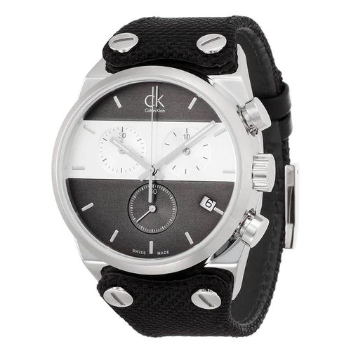 Men's Chronograph Watch - Eager Grey & Silver Dial Watch / K4B381B3 - Calvin Klein - Modalova