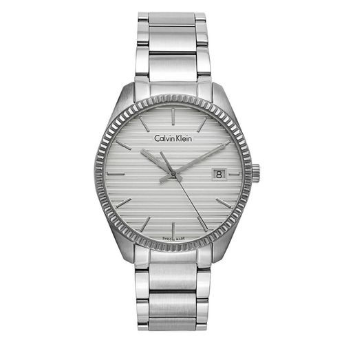 Men's Bracelet Watch - Alliance White Dial Stainless Steel / K5R31146 - Calvin Klein - Modalova