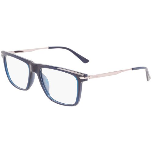 Men's Eyeglasses - Clear Lens Blue Acetate Square Frame / CK22502 438 - Calvin Klein - Modalova