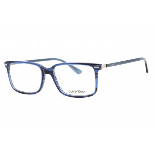 Men's Eyeglasses - Full Rim Blue Horn Plastic Rectangular / CK22542 420 - Calvin Klein - Modalova