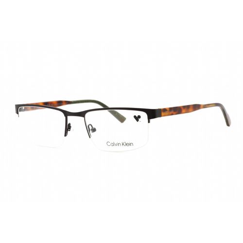 Men's Eyeglasses - Half Rim Brown Metal Rectangular Frame / CK21126 200 - Calvin Klein - Modalova