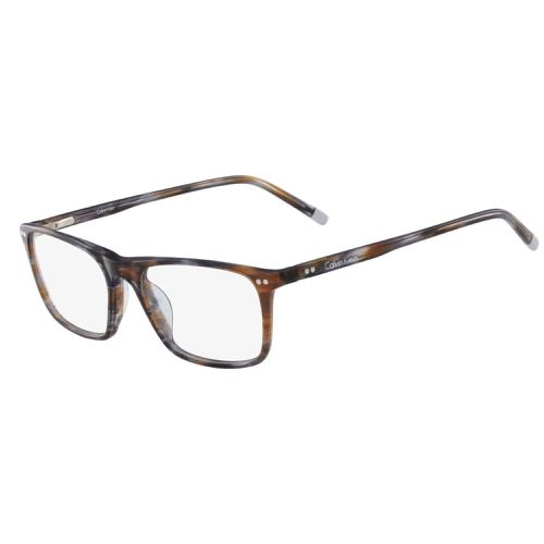 Men's Eyeglasses - Striped Grey Brown Frame / CK5968 064 - Calvin Klein - Modalova