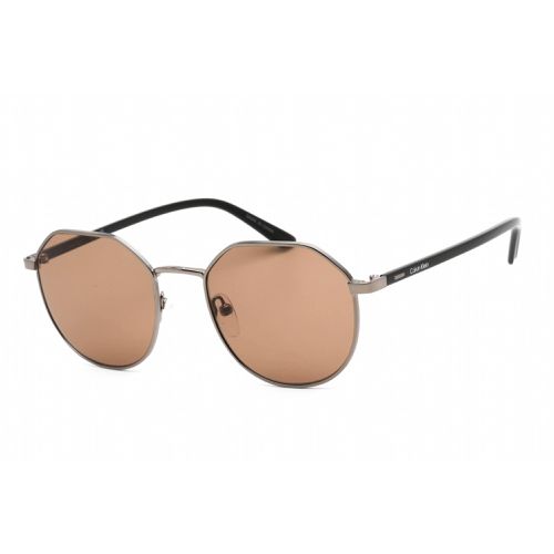 Men's Sunglasses - Dark Gunmetal Metal Round Shape Frame / CK22103S 009 - Calvin Klein - Modalova