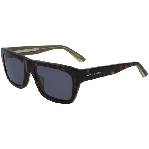 Men's Sunglasses - Gray Blue Lens Dark Tortoise Frame / CK20539S 235 - Calvin Klein - Modalova