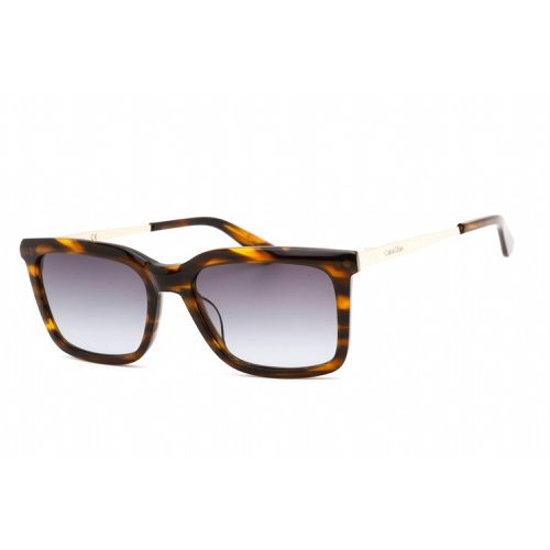 Men's Sunglasses - Striped Brown Rectangular Shape Frame / CK22517S 240 - Calvin Klein - Modalova