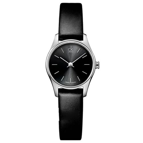 Women's Watch - Classic Swiss Quartz Black Dial Leather Strap / K4D231C1 - Calvin Klein - Modalova
