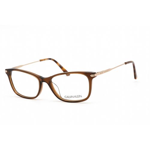 Women's Eyeglasses - Crystal Brown Plastic Cat Eye Frame / CK18722 210 - Calvin Klein - Modalova