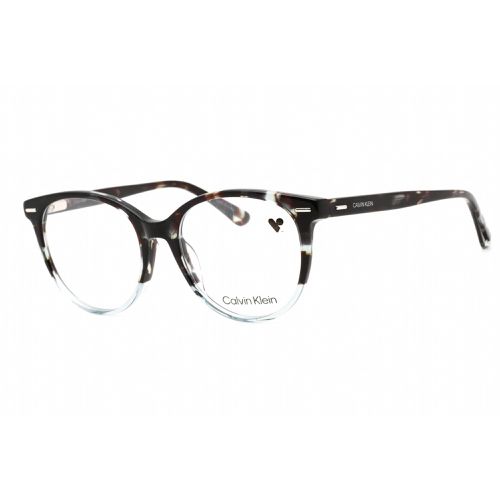 Women's Eyeglasses - Full Rim Aqua Tortoise Plastic Round / CK21710 443 - Calvin Klein - Modalova