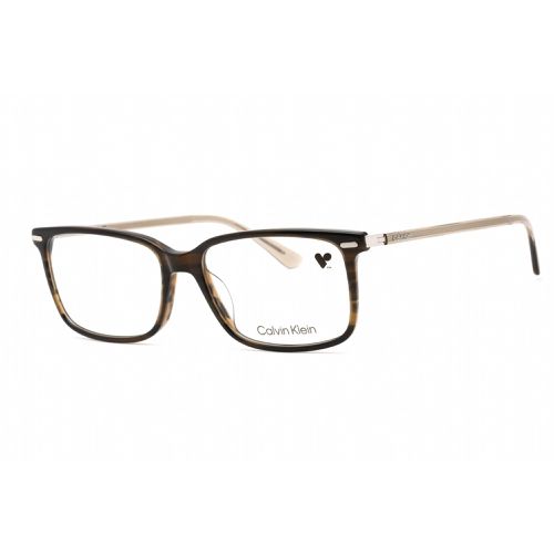 Women's Eyeglasses - Full Rim Striped Olive Plastic Frame / CK22542 317 - Calvin Klein - Modalova