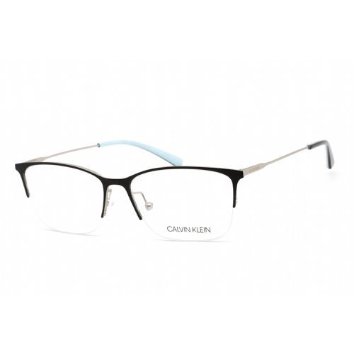 Women's Eyeglasses - Satin Black Metal Rectangular Frame / CK18121 001 - Calvin Klein - Modalova