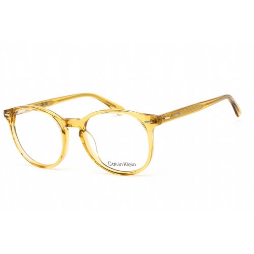Unisex Eyeglasses - Clear Lens Honey Plastic Round Frame / CK22504 260 - Calvin Klein - Modalova