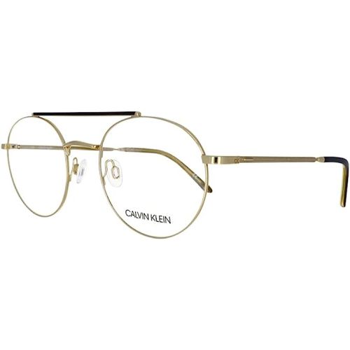 Unisex Eyeglasses - Gold Metal Pilot Frame / CK20126 717 - Calvin Klein - Modalova