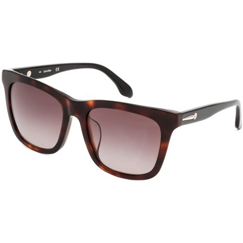 Unisex Sunglasses - Tortoise/Black Square Plastic Frame / CK4300SA 220 - Calvin Klein - Modalova